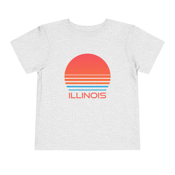 Illinois Toddler T-Shirt - Retro 80s Unisex Toddler Illinois Shirt