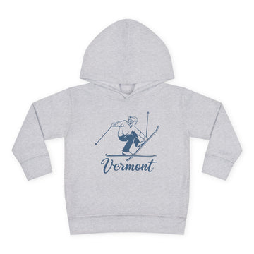 Vermont Toddler Hoodie - Unisex Vintage Skiing Vermont Sweatshirt - 0