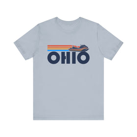 Buy light-blue Ohio T Shirt - Retro Jetski PWC Graphic Ohio Tee
