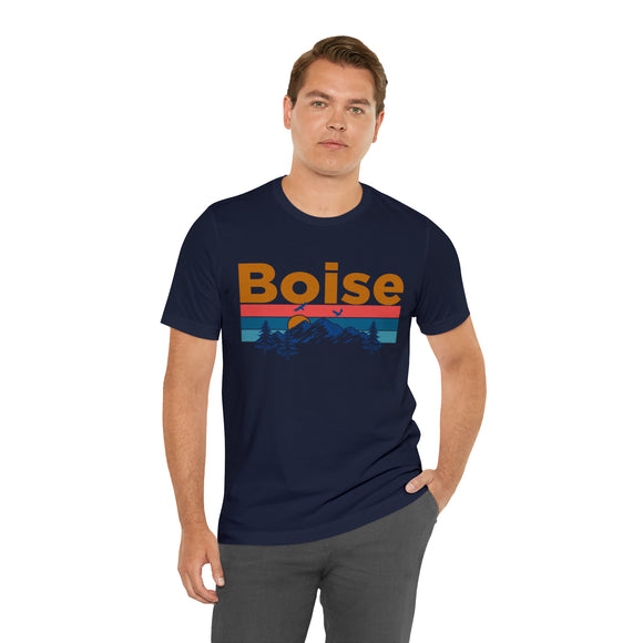 Boise, Idaho Shirt - Mountain Sunset Unisex Boise T-Shirt