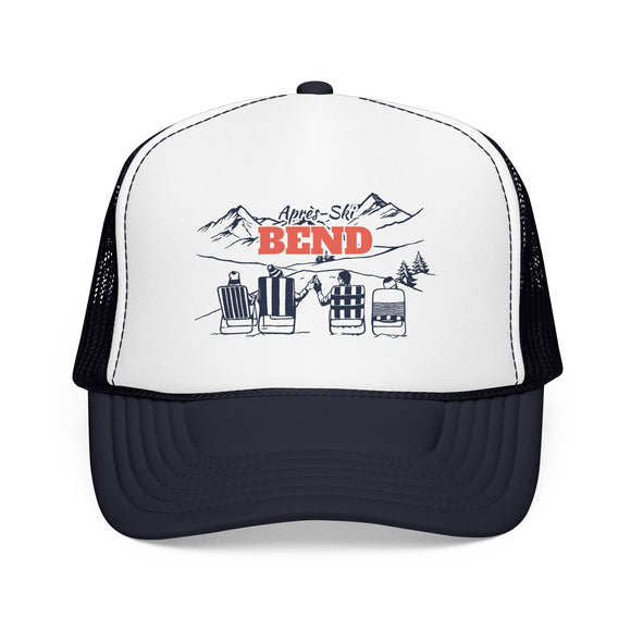 Bend, Oregon Après-ski Trucker Hat — Foam Mesh Cap