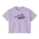 Malibu, California Surfer Girl Tee | 100% Cotton Women's Boxy Tee-3