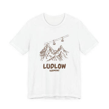 Ludlow, Vermont Mountain T-Shirt — Vintage Gondola Ski Mountain Tee - 0