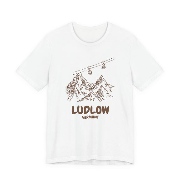 Ludlow, Vermont Mountain T-Shirt — Vintage Gondola Ski Mountain Tee