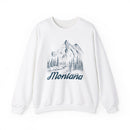 Montana Sweatshirt - Mountain Illustration Graphic Crewneck-1