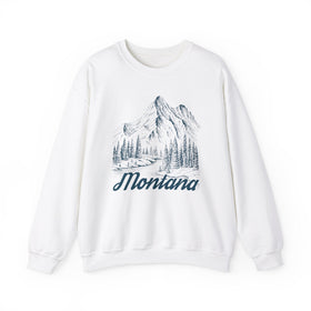 Montana Sweatshirt - Mountain Illustration Graphic Crewneck