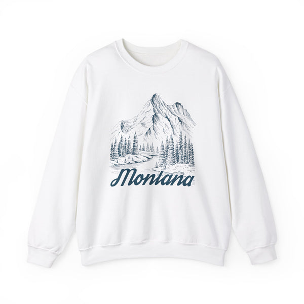 Montana Sweatshirt - Mountain Illustration Graphic Crewneck
