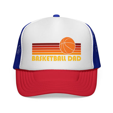 Buy blue-red Basketball Dad Trucker Cap | Trucker Caps