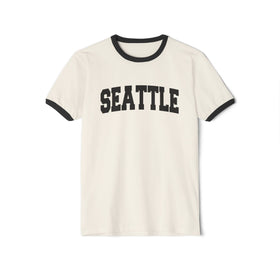 Seattle, Washington Cotton Ringer Graphic Tee - Unisex Seattle T Shirt, Vintage Style Tee, Men's/Women's Tee