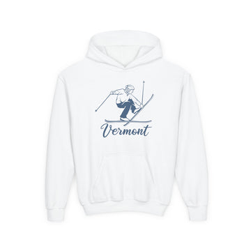 Vermont Youth Hoodie - Snow Ski Kids Vermont Hooded Sweatshirt