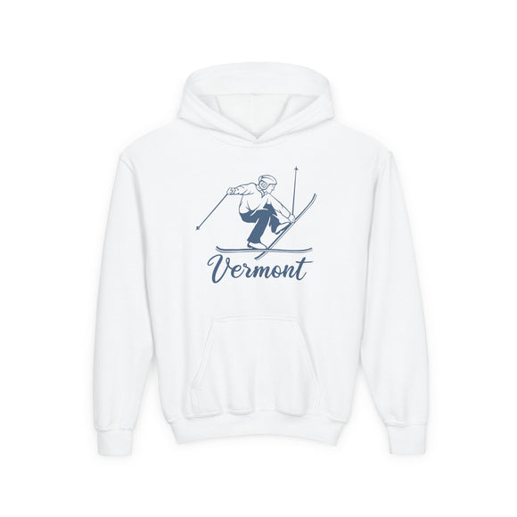 Vermont Youth Hoodie - Snow Ski Kids Vermont Hooded Sweatshirt