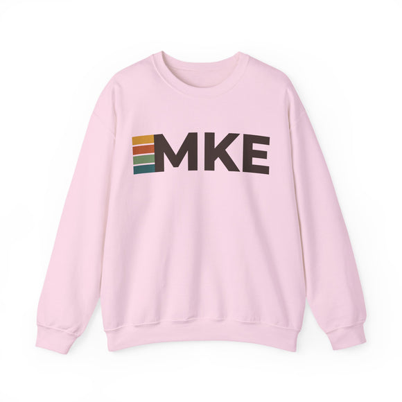 Milwaukee, Wisconsin MKE Retro Stripe Sweatshirt
