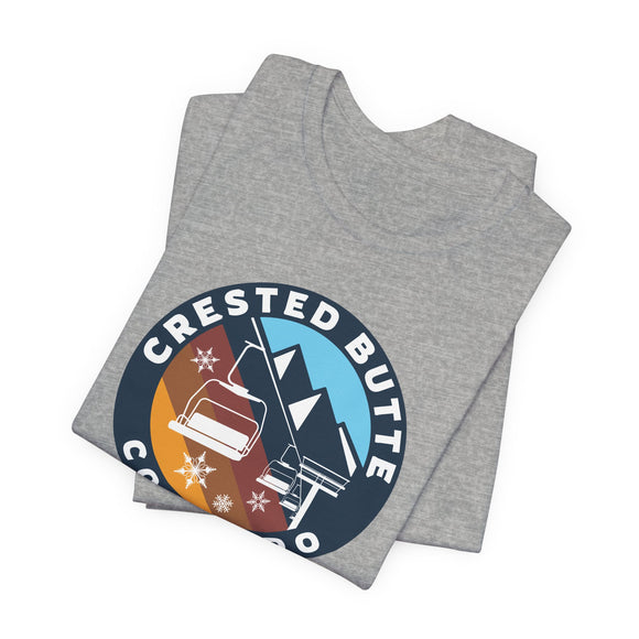 Crested Butte, Colorado T Shirt - Retro Ski Lift Tee