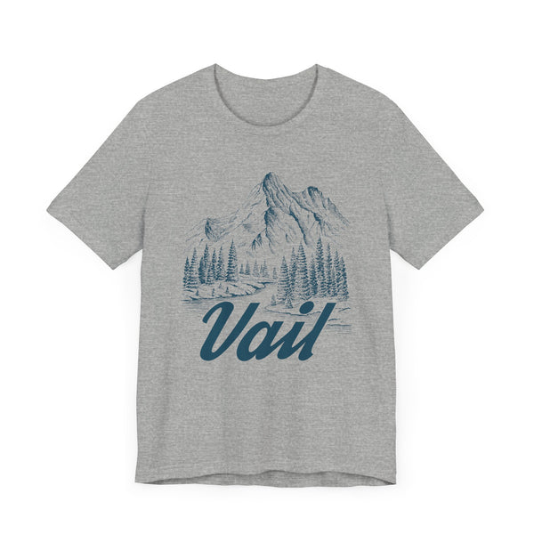 Vail, Colorado Graphic Tee - Mountain Illustration Vail T Shirt