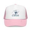 Kids Colorado Snow Ski Trucker Hat - Youth Snapback Cap on white background