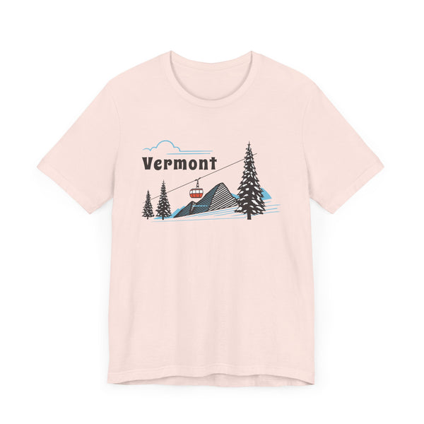 Vermont T-Shirt - Retro Ski Mountain Gondola Unisex Vermont Shirt