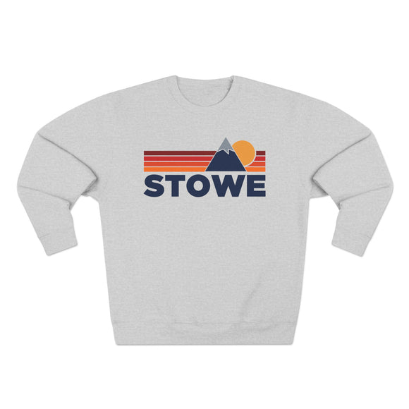 Premium Stowe, Vermont Mountain Lines Graphic Sweatshirt