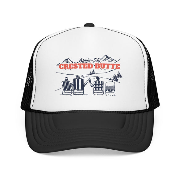 Crested Butte, Colorado Après-ski Trucker Hat — Foam Mesh Cap