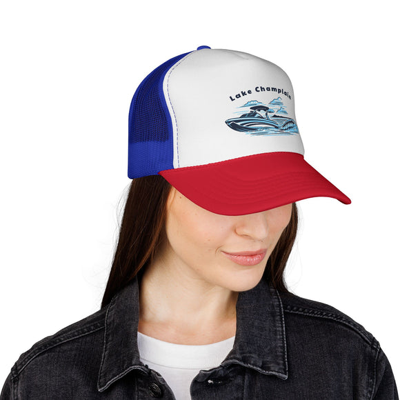 Lake Champlain Wakeboard Boat Trucker Hat