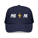 Philadelphia, Pennsylvania Retro Trucker Hat - Lightning Foam Cap - Lightning Black-2