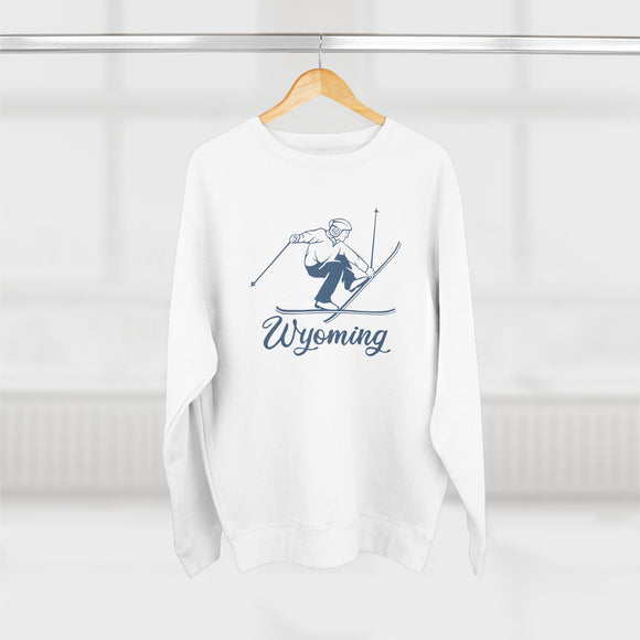 Premium Wyoming Vintage Snow Ski Sweatshirt