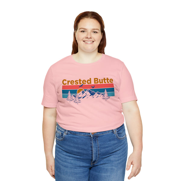 Crested Butte, Colorado Shirt - Mountain Sunset Unisex Crested Butte T-Shirt