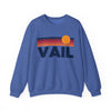 Vail, Colorado Sweatshirt Retro Sun Unisex - Vail Vintage Inspired Warm Pullover Jumper