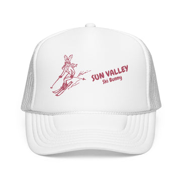 Buy white Sun Valley, Idaho Ski Bunny Foam Trucker Hat