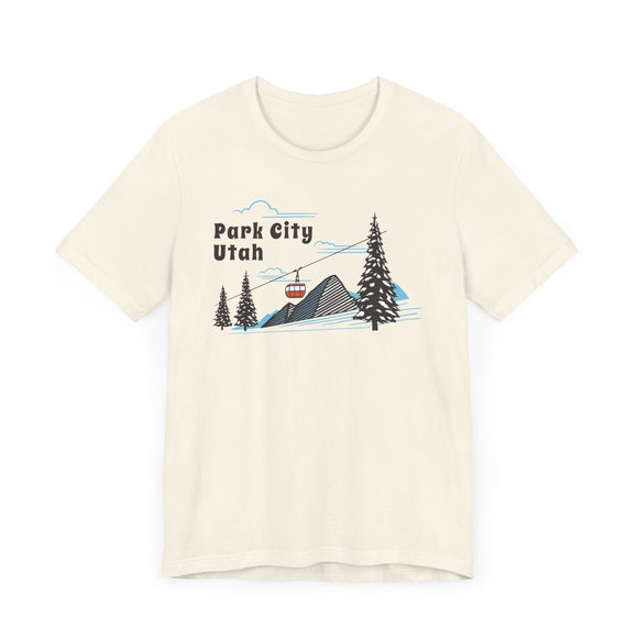 Park City, Utah T-Shirt - Retro Ski Mountain Gondola Unisex Park City Shirt