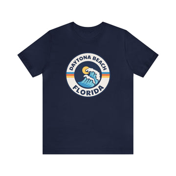 Buy navy Daytona Beach, Florida T-Shirt - Unisex Daytona Beach Shirt - Wave Circle