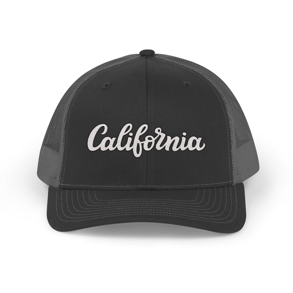 California Snapback Trucker Cap - Embroidered California Hat