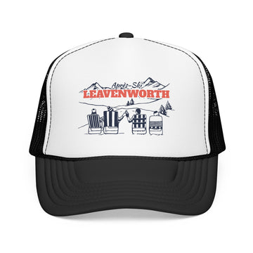 Leavenworth, Washington Après-ski Trucker Hat — Foam Mesh Cap - 0