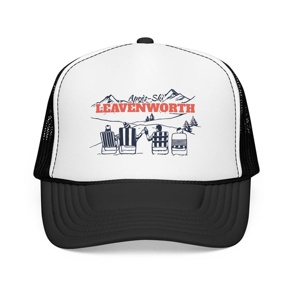 Leavenworth, Washington Après-ski Trucker Hat — Foam Mesh Cap