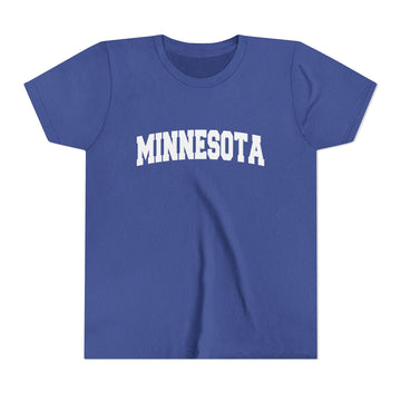 Buy heather-true-royal Minnesota Youth Graphic Tee - Kids T Shirt