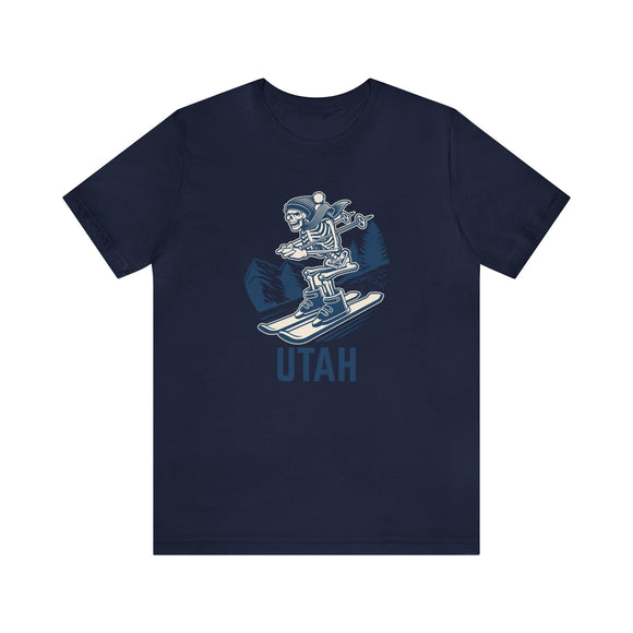 Utah T-Shirt - Skeleton Skier Unisex Utah Shirt
