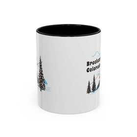 Breckenridge, Colorado Retro Snow Skiing Mountain 11 oz Mug, Ski Lodge Decor Coffee Cup, Mountain Gondola  Lover Gift, Retro Skiing Mug