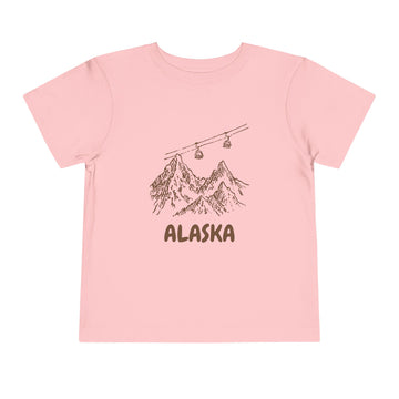 Buy pink Alaska Toddler T-Shirt — Vintage Gondola Ski Mountain Tee