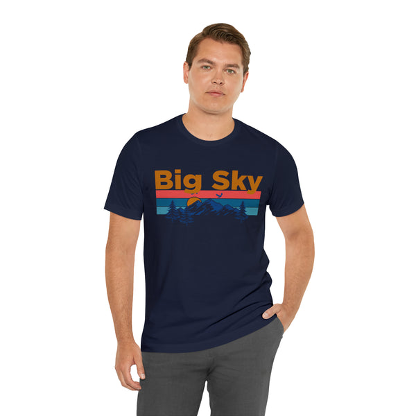 Big Sky, Montana Shirt - Mountain Sunset Unisex Big Sky T-Shirt