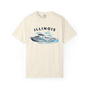 Illinois T Shirt, Comfort Colors Cotton 100% Cotton Wakeboard Boat Tee-2
