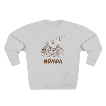 Buy heather-grey Premium Nevada Gondola Ski Mountain Sweatshirt