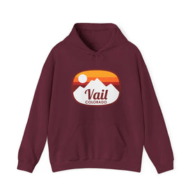 Vail, Colorado Hoodie - Retro Ombre Unisex Vail Hoodie Sweatshirt