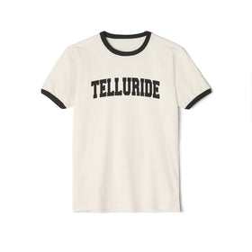 Telluride, Colorado Cotton Ringer Graphic Tee - Unisex Telluride T Shirt, Vintage Style Tee, Men's/Women's Tee