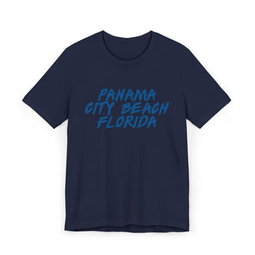 Buy navy Panama City Beach T-Shirt | 100% Cotton Retro Florida Tee