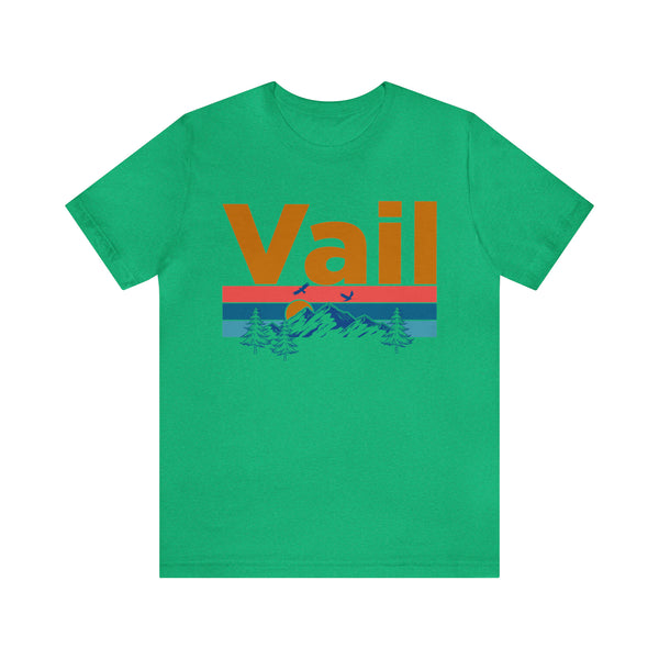 Vail, Colorado Shirt - Mountain Sunset Unisex Vail T-Shirt