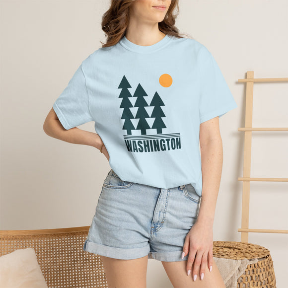 Washington T Shirt, Comfort Colors Cotton 100% Cotton Trees Tee