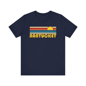 Buy navy Nantucket Retro Sunset Unisex Tee - Perfect Summer Vibe