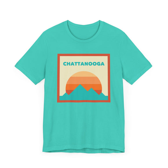 Retro Chattanooga, Tennessee T-Shirt, Mountain Sun Tee, Unisex Graphic Shirt, Vintage Chattanooga, Tennessee Top, Outdoor Adventure Clothing