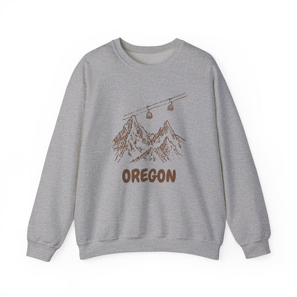 Oregon Mountain Gondola Sweatshirt, Travel Graphic