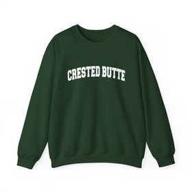 Buy forest-green Crested Butte, Colorado Sweatshirt - Unisex Graphic Crewneck