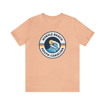Buy heather-peach Myrtle Beach, South Carolina T-Shirt - Retro Unisex Myrtle Beach Shirt